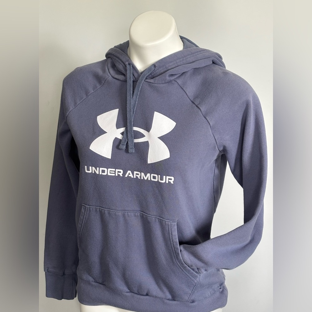 Under Armour Blue-Gray Hoodie Oversized XS 21" PTP!